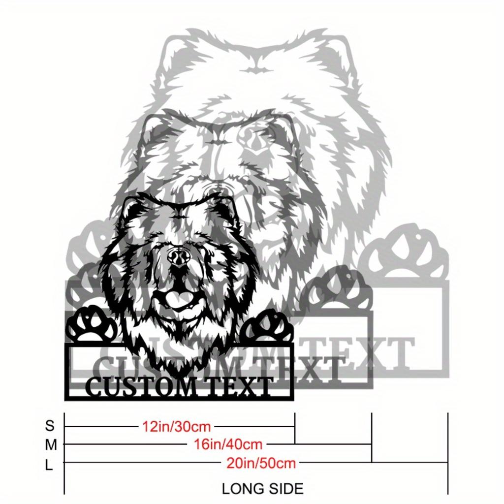 Custom Chow Chow Dog Metal Wall Art, Durable Craft Sign for Home Decor