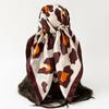 Women’s Scarf: Leopard-print, Faux Silk, European-style, High-end Print, Head-wrapping Satin, Large Scarf
