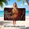 Animals Theme Soft Beach Towel Personalized Custom Name Text Towel Portable for Beach Pool Travel
