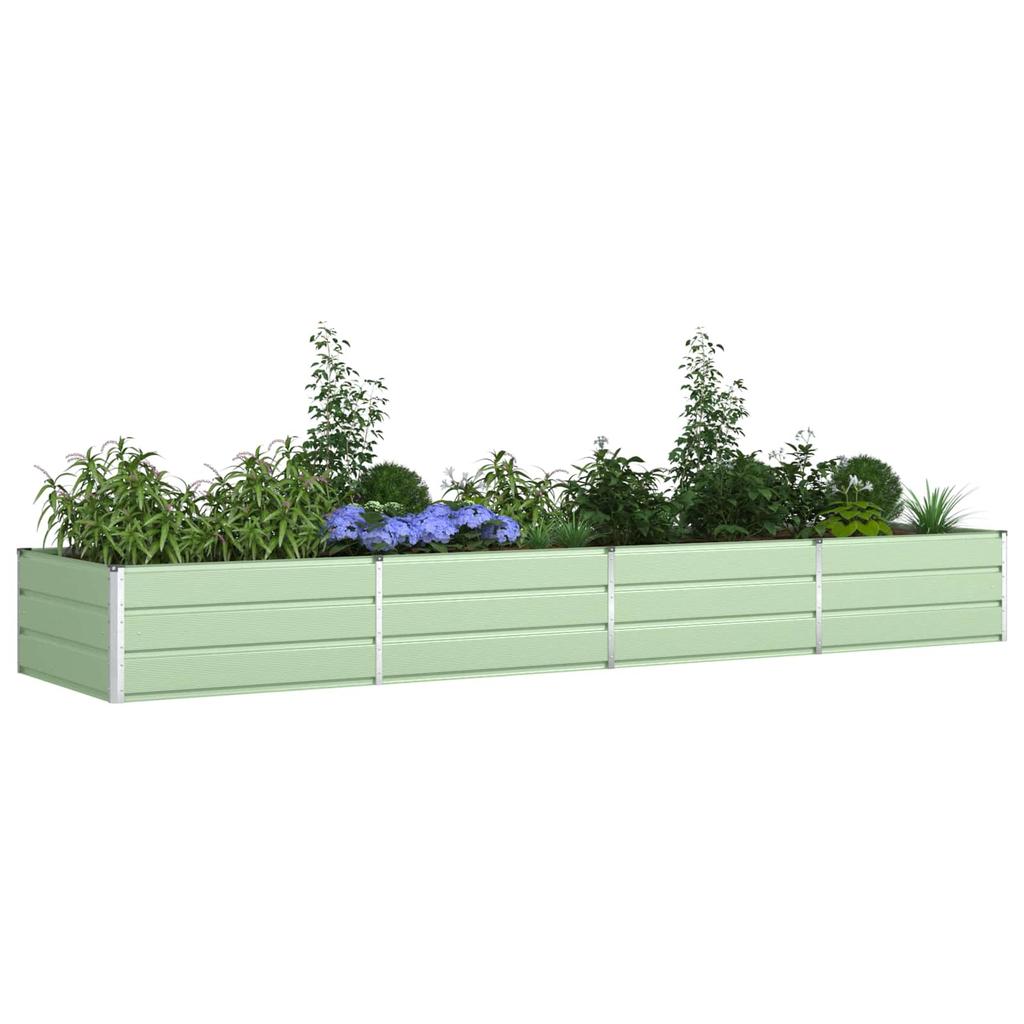Planter Pastel Green 385 X 100 X 45 Cm Galvanized Steel