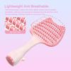 3 Colors Massage Hair Comb Cute Cat Ear Comb Dry Wet Hair Comb Detangler Hairbrush Hollow Out Hair Comb Household Styling Tools