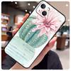 Plant Cactus Case For iPhone 16 12 13 11 14 15 Pro Max Plus X XR XS 13 12 Mini Back Cover Capa