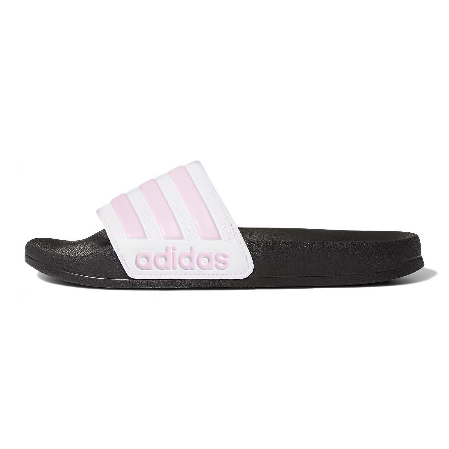 Kids  Adidas ADILETTE SHOWER Quick Dry Slippers Black Pink White FY8843 33
