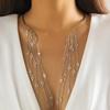 Fashion Diamond Studded Chest Chain Jewelry Sexy Body Chain Tassel Necklace Bikini Chest Chain Women Gifts