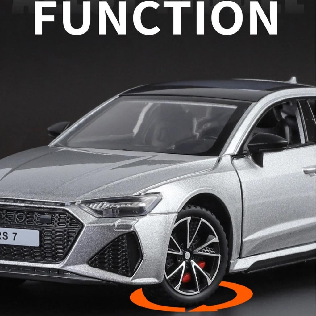 Simulación Escala 1/32 RS7 Coche Deportivo Aleación Fundición a Presión Metal Modelo Juguetes Educativos y Divertidos para Niños Regalo para Niños Adorno de Exhibición Coleccionar