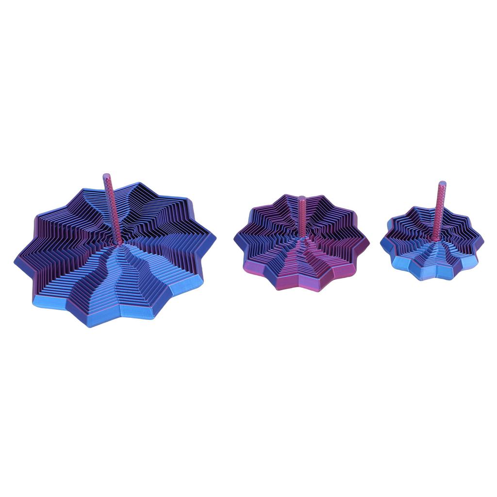 3 Stück 3D-gedruckte expandierende Sternenspielzeuge Polygonale Finger-Rotations-Sensorikspielzeuge mit Griff