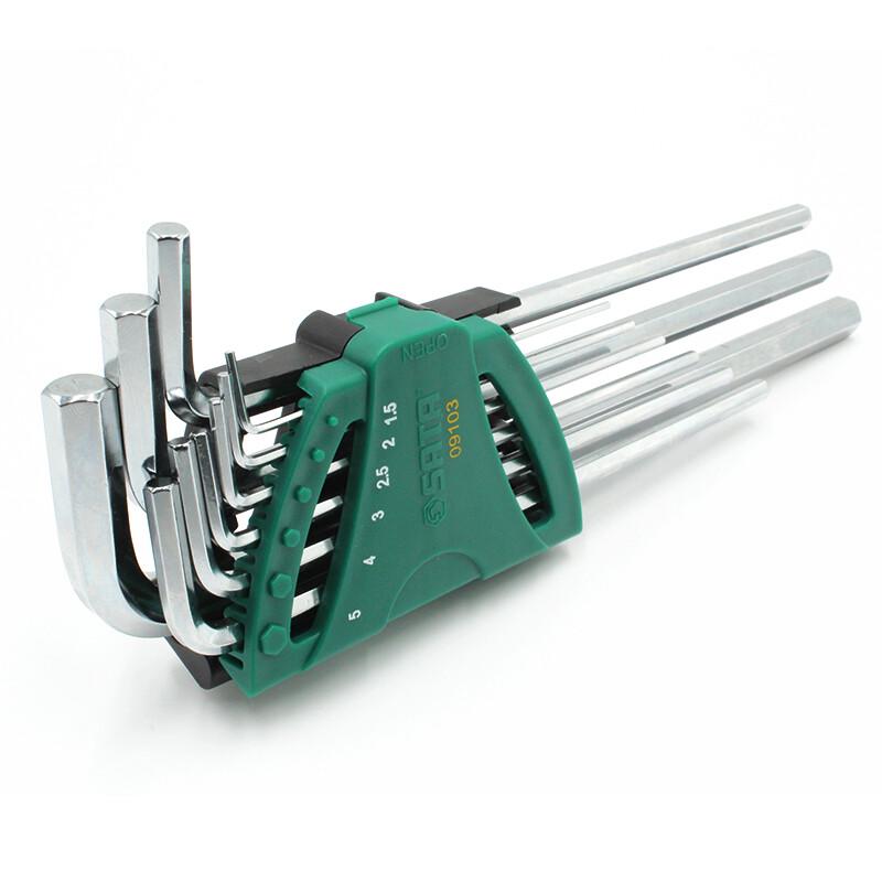 SATA 9-Piece Metric Extra Long Hex Key Wrench Set