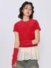 UNUSUALNORMAL Sparkle Symbol Knit Top_Red
