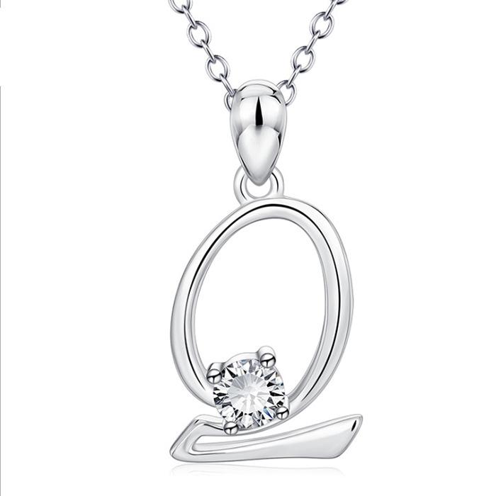 Fashionable 26 Letter Rhinestone Necklace Elegant Personalized Pendant Choker Stylish Versatile Jewelry Accessory For Women