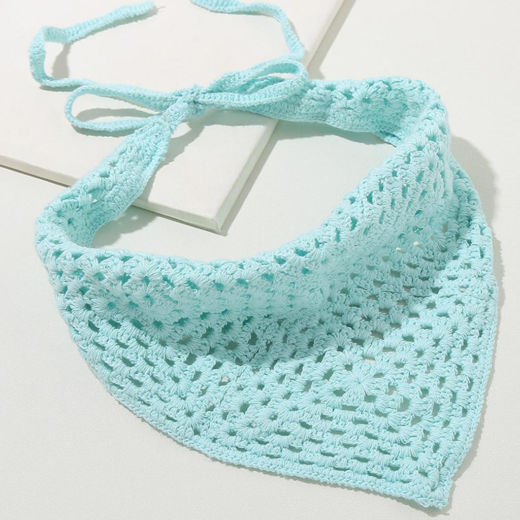 Women Turban Crocheted Headband Solid Color Headwear Knitted Hairband Girls Vacation Photo Prop Lady Turban