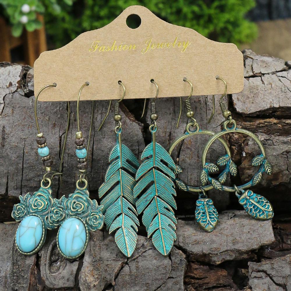 

Бохо Подвеска/Винтажный женский круглый набор для ушей Pendientes Серьги Необычные женские антикварные циркониевые для повседневной носки Подарок