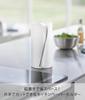 Yamazaki Cuttable Kitchen Paper Vertical Tower Design (Yamazaki Industries) One-Handed Holder, Type, White, W12×D12×H24.7cm, Series, Space-Saving