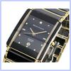 Mauro Jerardi Ceramic Watch, Model MJ3080-1, Sapphire Glass Diamond Accent Design, Men's Black, 31mm Case, 3 ATM