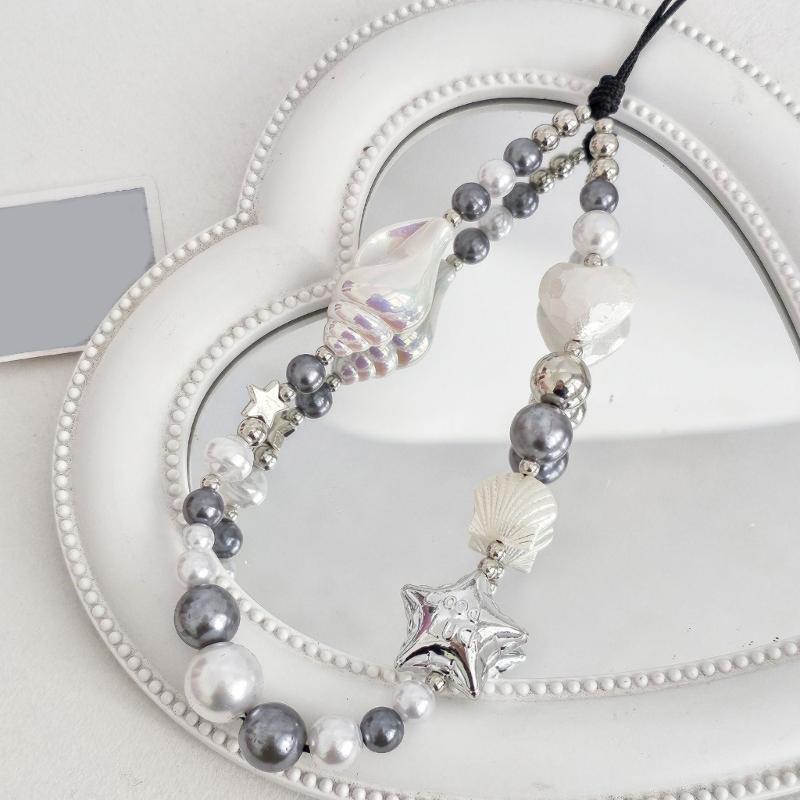 Women Girls Cellphone Pendant Mobilephone Hanging Cord Elegant Handmade Beaded Telephone Strap Jewelry Fashion Accessory