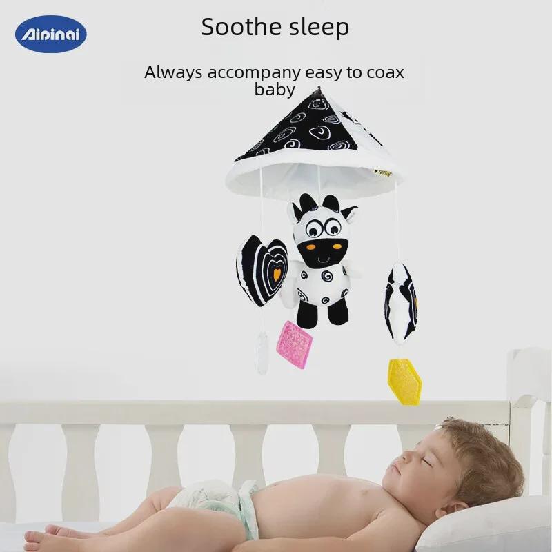 Aipinqi Schwarzweiß Hängendes Auto- & Babybett Windspiel Spielzeug für Früherziehung