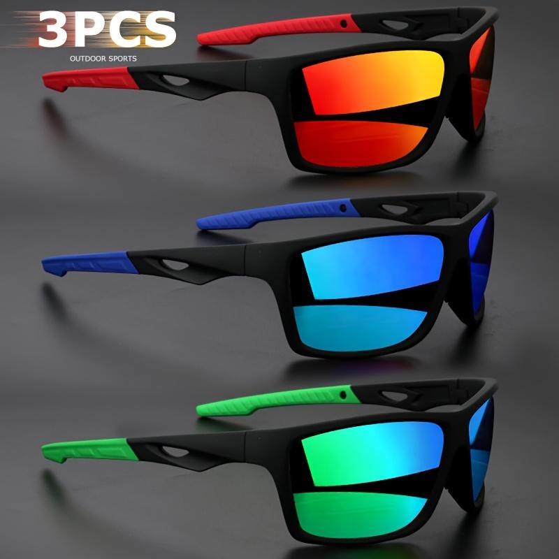 

Поляризованные спортивные солнцезащитные очки в винтажном стиле с линзами, меняющими цвет, с широкой оправой из поликарбоната и линзами переменного тока, идеально подходят для активного отдыха, вождения, пешего туризма142 3PC Red+Blue+Green