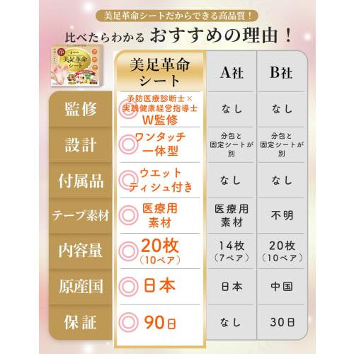 [Expert-Supervised X All-in-One Sheet] 20 Sheets (10-Use Foot Sheets) with Wet Wipes [Featured In Anan/ar] Beautiful Foot Revolution Far Infrared Mass