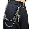 Punk Metal Spider Web Skeleton Pendant Waist Chain Multilayer Jeans Chain Hip-Hop Pants Chain Clothing Accessories Gifts