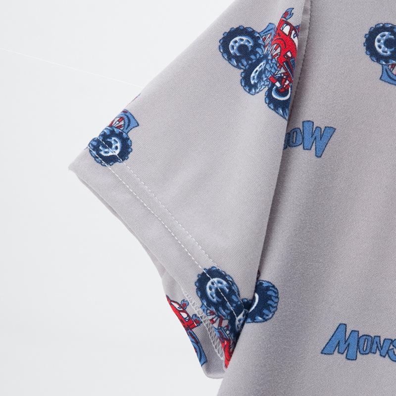 Summer Kids' American Style 3-Piece Set: Short-Sleeved Top, Shorts & Long Pants