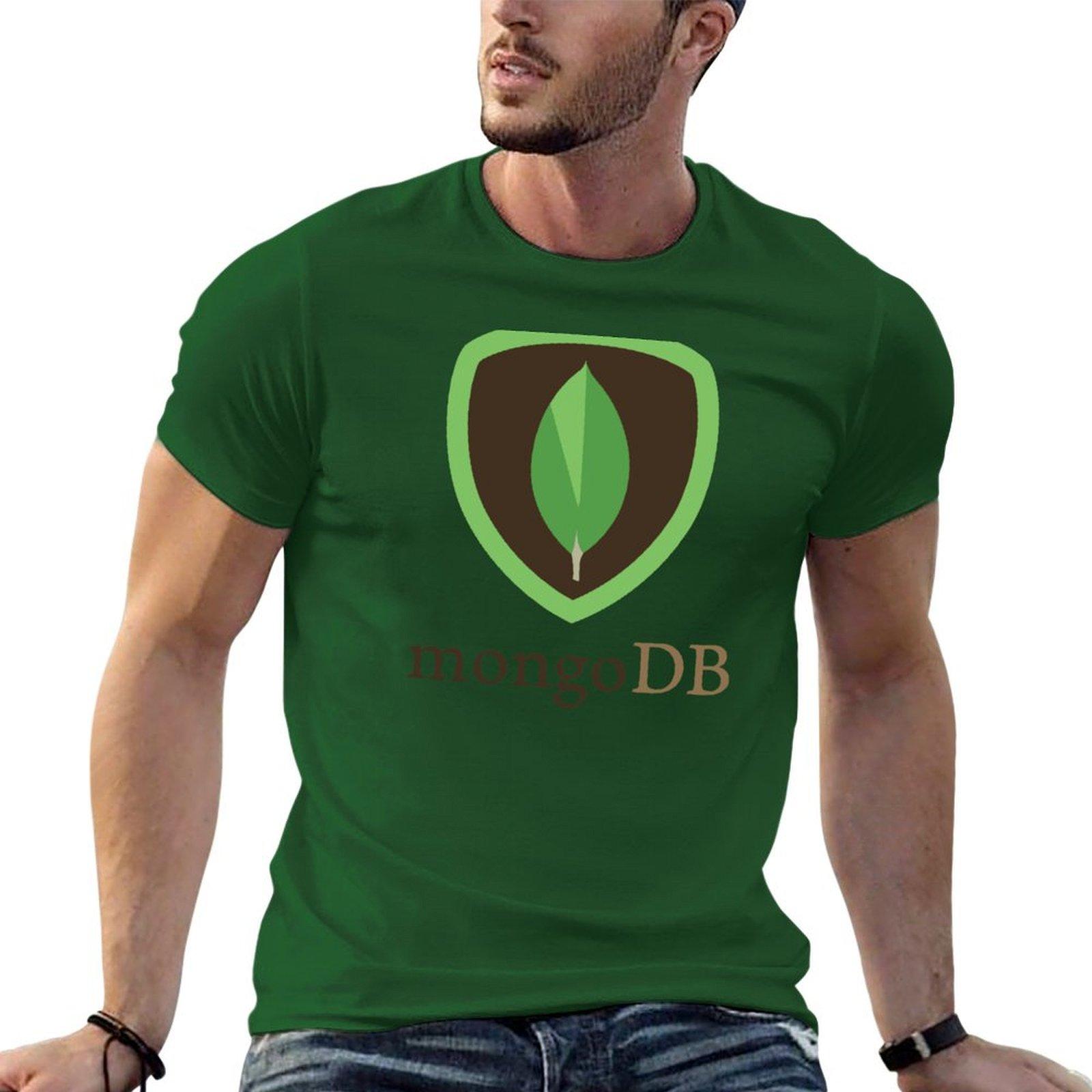 

mongodb mongo db database T-Shirt plus size clothes custom t shirt men workout shirt 4XL