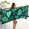 Island Vibes: Tropical Leaf-Print Beach Towel for Ultimate Relaxation! Suitable for towels, bath towels, beach towels