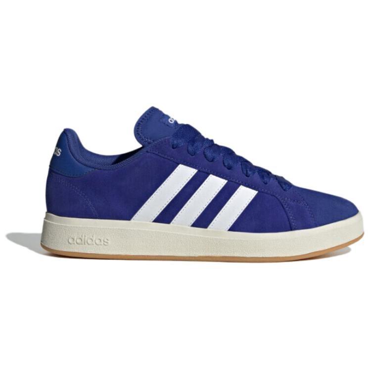 adidas Grand Court Base 00s Synthetic Leather Abrasion Resistant Low Top Skateboard Shoes Unisex Blue White IH1039
