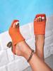 Women's and women's shoes woven special-shaped heel sandals European and American style vacation party simple and versatile 2025