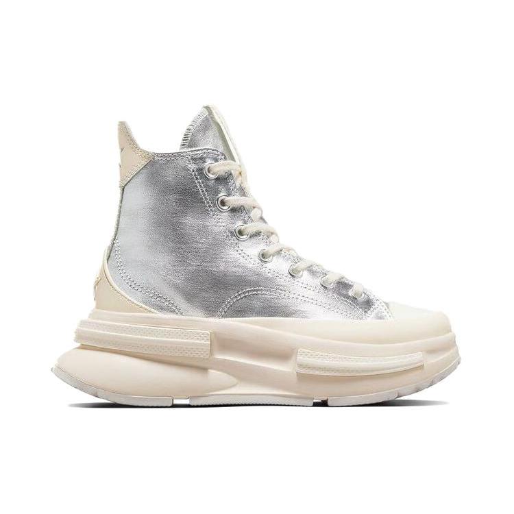 New Converse Run Star Legacy CX Abrasion Resistant Height Increasing High Top Canvas Shoes Women's Silver White A09900C