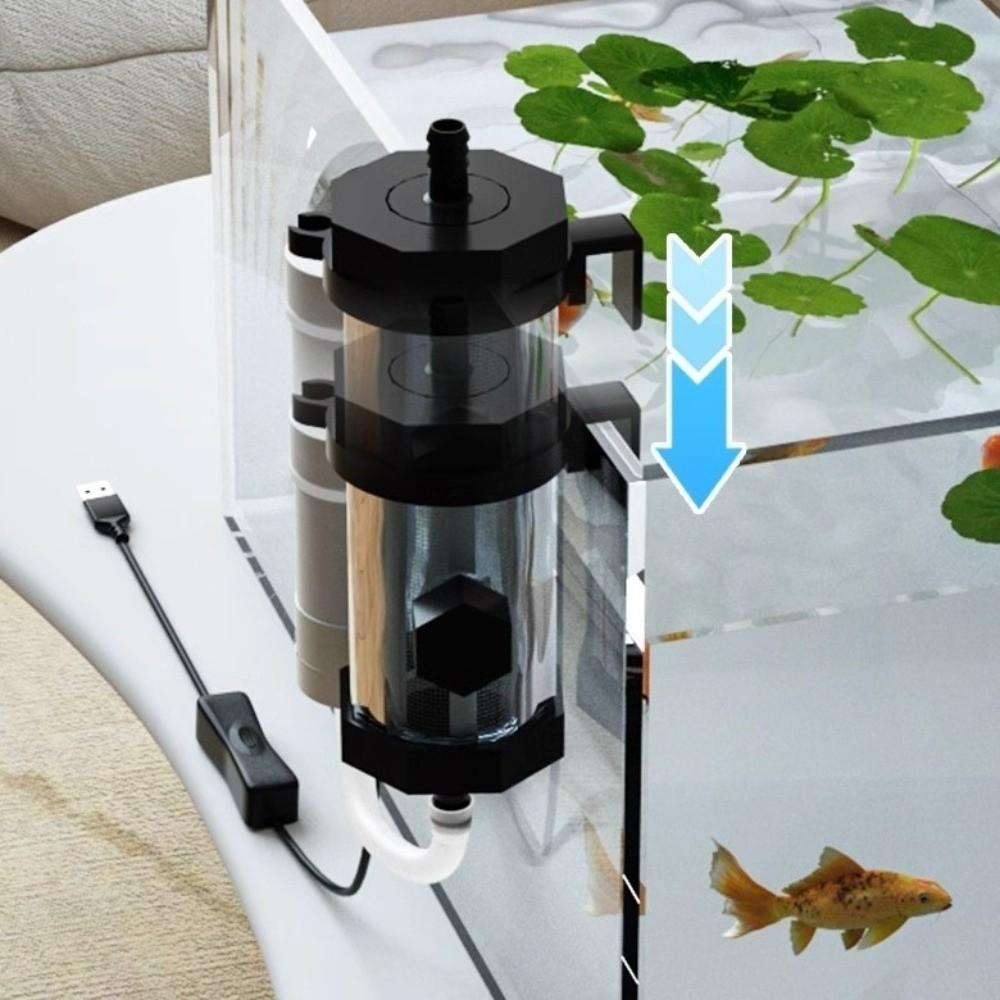 USB Powered Aquarium Water Changer 280GPH Electric Vacuum Gravel Cleaner Detachable Strong Suction Fish Tank Vacuum Cleaner