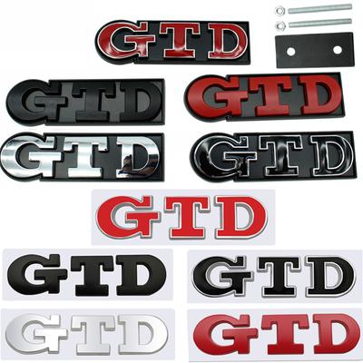 3D Metal GTD Logo Autocolante Autocolante Emblema Grila Capota Fata pentru VOLKSWAGEN VW Polo Golf 4 5 6 7 MK4 MK5 MK6 MK7