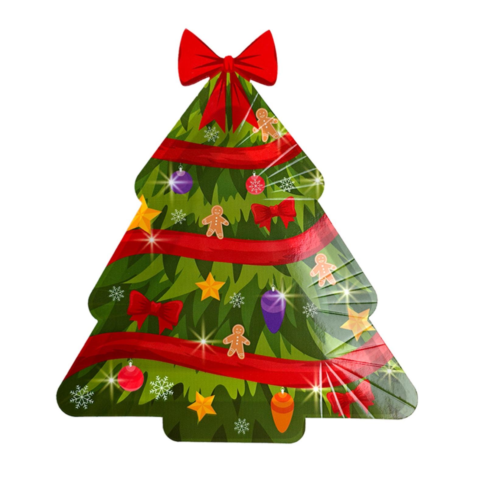 

10 шт. Милые бумажные тарелки в виде рождественской елки, одноразовая праздничная посуда для вечеринок и закусок с тортом, для торжеств и семейных посиделок One Size