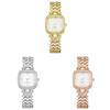 Fashion Square Diamond Embellished Women Watch With Quartz Movement For Gift Or Office Use