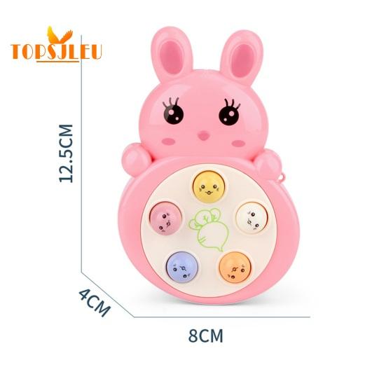 Children Brain Game Entertainment Cartoon Push to Play Pendant Hand Eye Coordination Finger Training Whacking Mole Toy with Hanging Rope Kids Toys