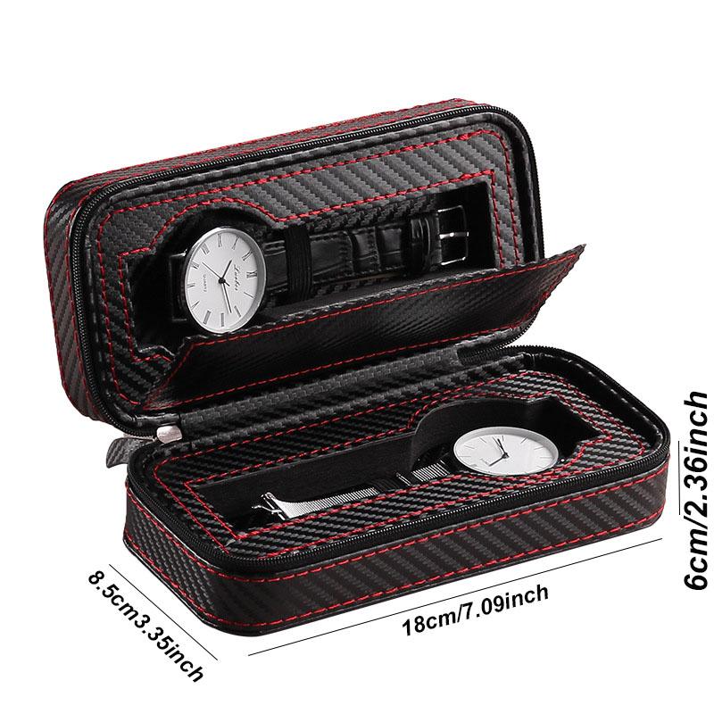 Delesys 2/3/4/8 Slots Embedded Portable Travel Storage Bag For Watch/Daily Necessities Storage Box Leather Zipper Watch Box