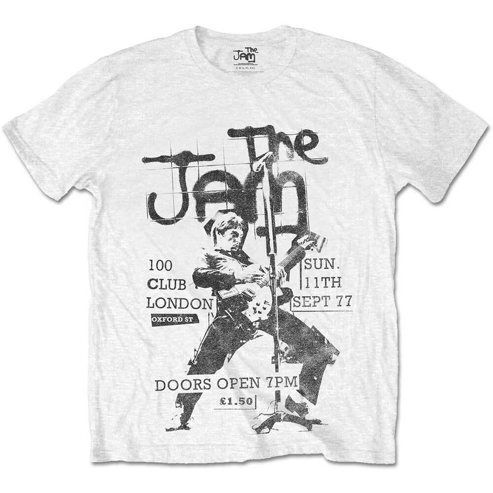

The Jam T-Shirt 100 Club 77 Band Official White New S