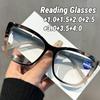 Fashion Cat-Eye Blue Light Blocking Reading Glasses Women's INS Style Large Frame Comfortable Spring Temples Presbyopia Glasses