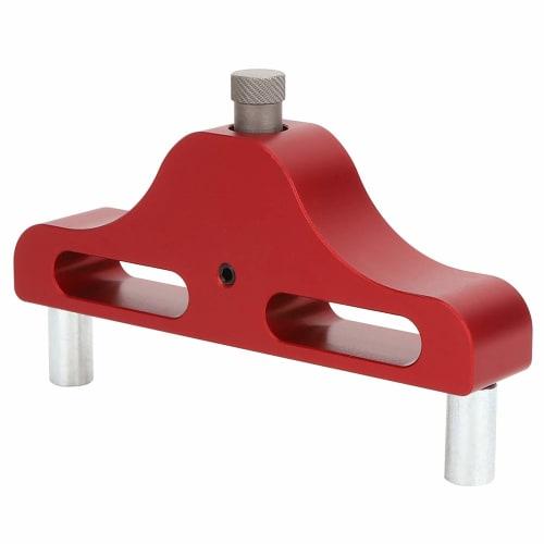 95mm Offset Center Scriber, Aluminum Alloy Edge Marking Gauge, Woodworking Center Line Finder Marker, 1mm Measuring Accuracy (Red)