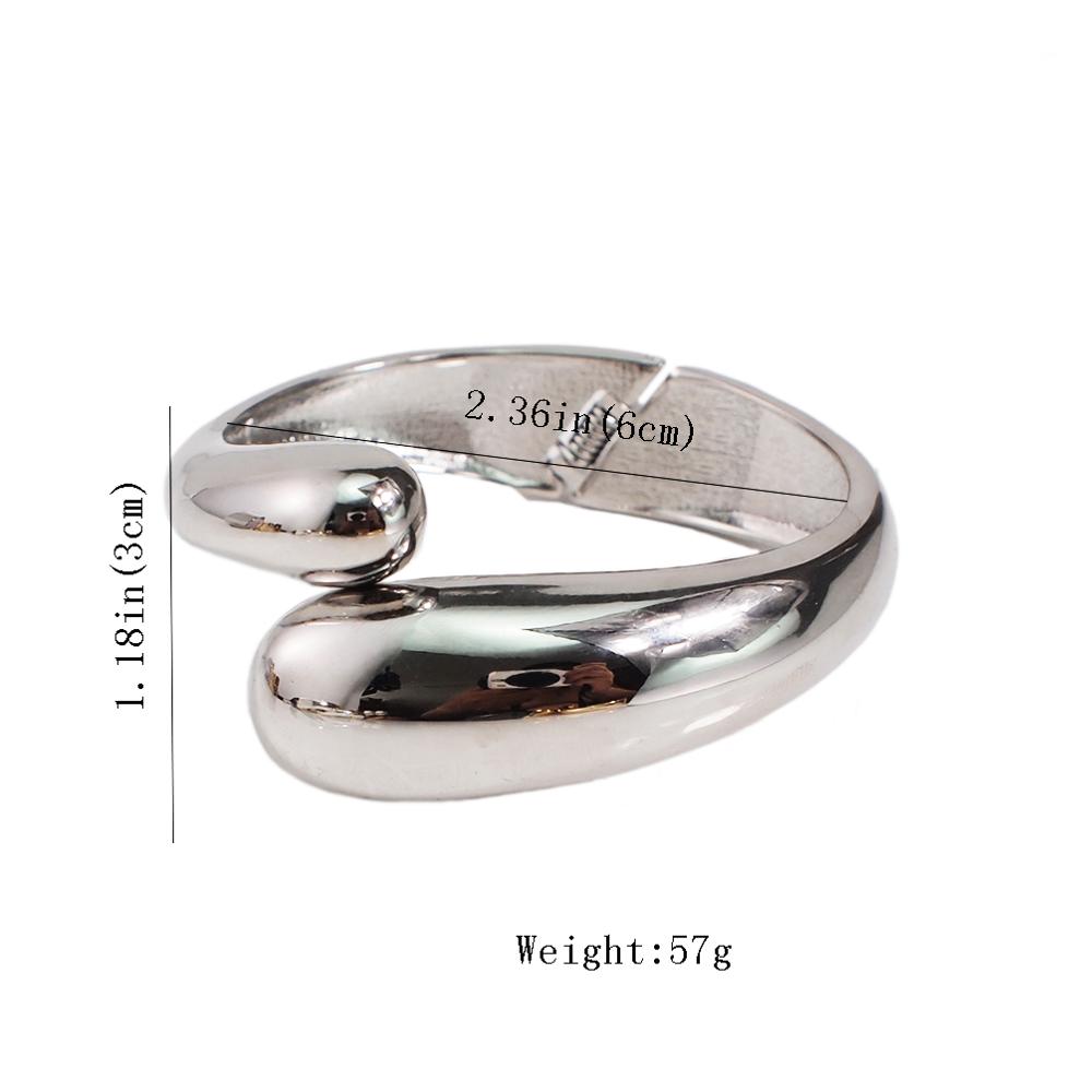 Alloy Big Cuff Bracelets for Women Jewelry New Fashion Metal Statement Bangles Bracelets Accessories