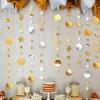 4M Paper Star Round Garland Banner Adult Birthday Party Decorations Kids Boy Girl Baby Shower Hanging Curtain DIY Wedding Decor