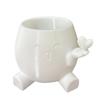 Small Indoor Plant Container Cute Succulents Planter, 3D Printed Pot with Hand Holding Heart, Desktop Flower Resin for Home Office Desk Decor