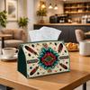 1pc Native American Tribal Ethnic Tissue Box Multifunctional, Star Geometric Pattern Bold Suitable for Home, Parties, And Car Decoration. This Decorat