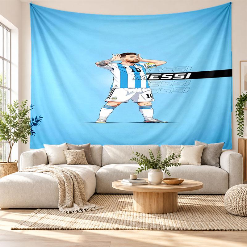 Lionel Messi Wall Tapestry, Soft Fabric Wall Hanging, Decorative Backdrop For Bedroom Home Wall Art