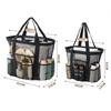 Summer Essentials Large Sandproof Mesh Beach Tote Bag with Pockets, Foldable Portable Shoulder Bag, Large Capacity Multi-Pocket Storage for Beach
