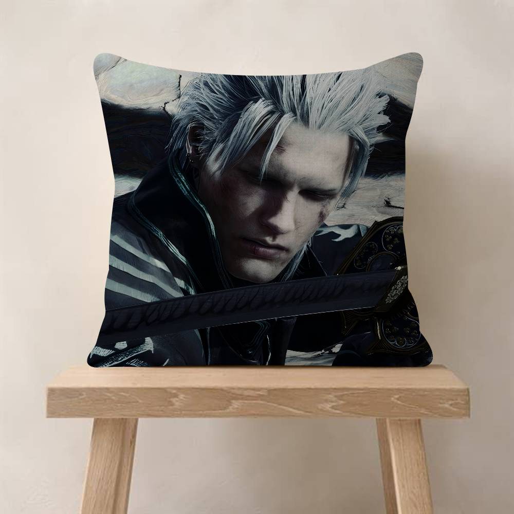 Vergil D-Devil May C-Cry Office Cushion Pillowcase Car Cushion Cover45X45CM Lumbar Pillowcase Sofa Pillowcover