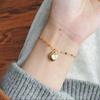 Stylish and Simple Three-dimensional Love Pendant Bracelet, Retro Small Fresh Peach Heart Girlfriend Bracelet, Female