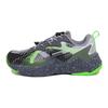 Li Ning Comfortabele Veelzijdige Antislip Schokabsorberende Slijtvaste Lichtgewicht Casual Schoenen Kindersneakers Zwart Grijs Groen YKCS120-11