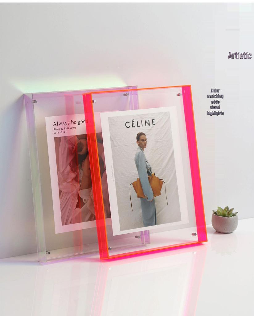 Modern Minimalist Rectangular Acrylic Wall Hanging Display Frame