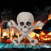 Q1FD Realistic Plastic Skull And Crossbones Skeleton Halloween Decoration For Indoors Outdoor Horror Party Home Decors