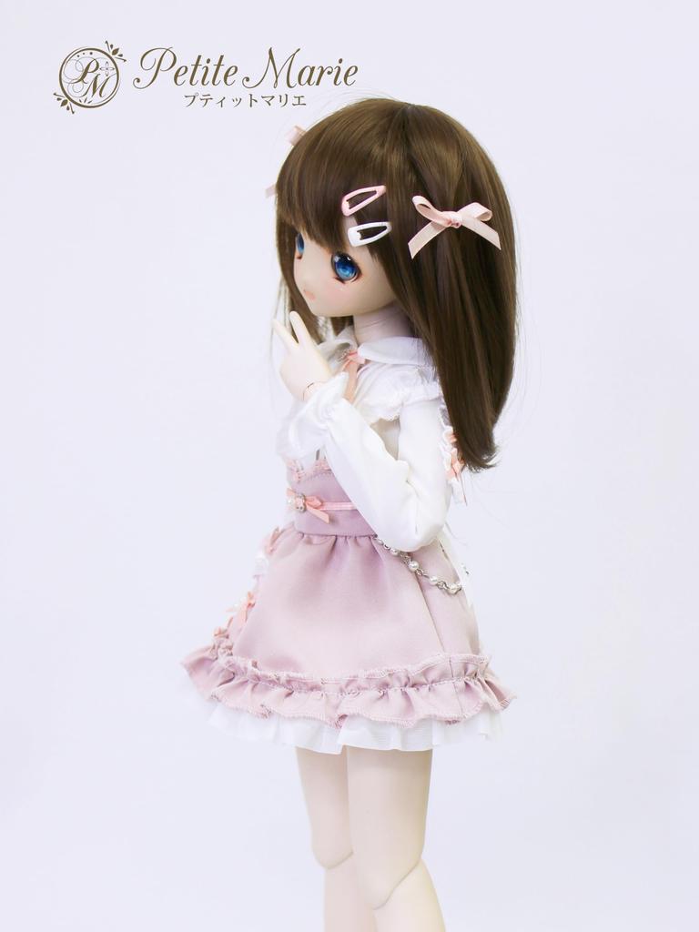 Scale BJD White Blouse and Pink 40cm BJD Doll Clothes [Petite Marie] 1/4 Miniskirt, Mass-Produced Skirt, (S-L Bust) Doll, [Petite Marie] [No.0210]