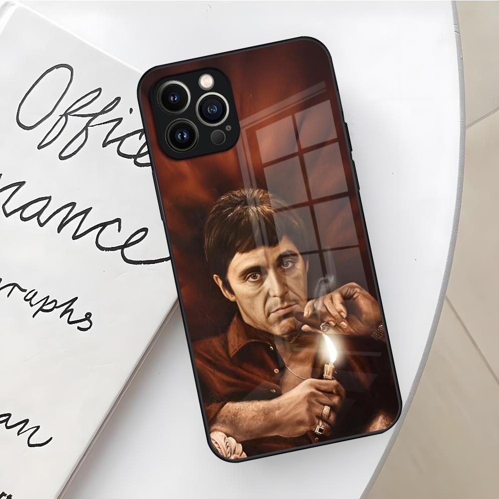 Scarface Godfather Tony Montana Phone Case for Iphone 17 16 Air 15 14 12 11 13 Pro Max Mini X Xr Xs Se Puls glass Cover